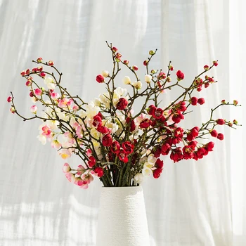 1 קבוצה 4 מקלות פרחים מלאכותיים זר פרחים מזויפים הביתה חתונה קישוט פרחים מודרני פשוט מתנה ליום האהבה זרימה