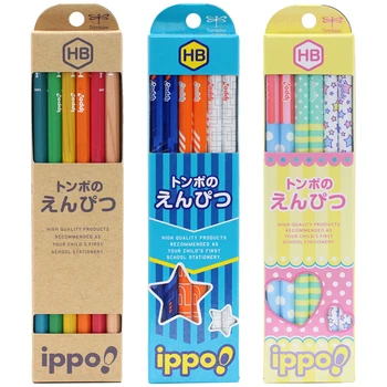 12pcs/תיבת יפן TOMBOW IPPO משושה מוט עץ 2B/HB עיפרון התלמיד לכתוב כתיבה