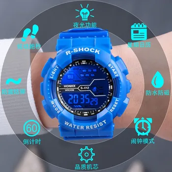 2022 שעון חדש לגברים Lcd דיגיטלית עמיד למים שעון עצר שעונים אופנה ספורט לטפס זוהר צבאי שעון Relogio Masculino