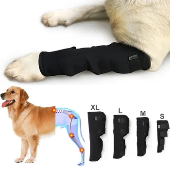 2Pcs/Lot מחמד מגיני ברכיים הכלב Support brace ימין רגל שמאל מפרק הקרסול לעטוף לנשימה פגיעה לשחזר את הרגליים כלב מגן תמיכה