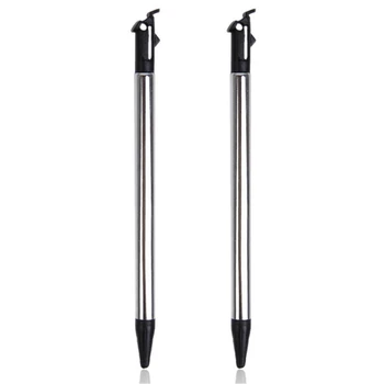 2X עט הקשה על המסך מתכת טלסקופי Pen עט חדש עבור נינטנדו 3DS LL / XL