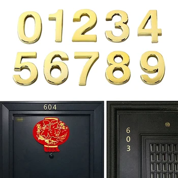 5cm דבק עצמי מספר מדבקות הבית הדלת כתובת מס ' רישוי סימן מלון עיצוב הבית מספר