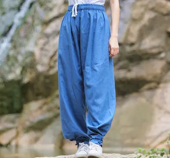 9color הקיץ יוניסקס איכותי כותנה& פשתן טאי צ 'י צ' ואן מכנסיים להניח מדיטציה מכנסיים קונג פו, אומנויות לחימה התחתונים