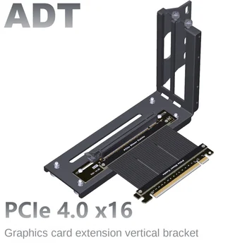ADT כרטיס גרפי כבל מאריך כרטיס גרפי התקנה אנכית מתאם ATX במארז 90 ° כבל גמיש PCIE4.0 x16