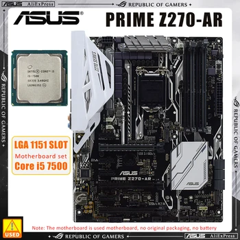ASUS ראש Z270-AR לבוא עם Core i5 7500 מעבד ,תומך 4 x DDR4 זיכרון 64GB 2 x M. 2 יציאה HDMI LGA 1151 משחקי לוח האם להגדיר