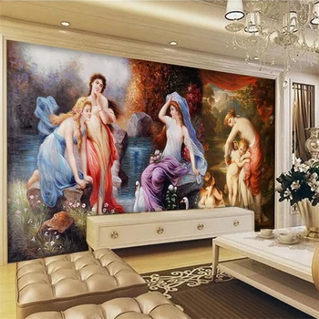 beibehang papier peint טפט מותאם אישית 3d ציורי קיר אירופאי ואמריקאי קלאסית ארמון ציורי קיר הסלון, חדר השינה 3d טפט