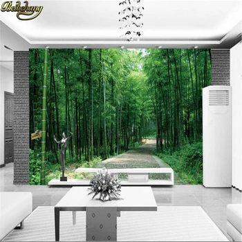 beibehang המסמכים דה parede 3d יער הבמבוק צילום נייר קיר הסלון טלוויזיה ספה רקע ציור קיר טפט על קירות 3 D מדבקות