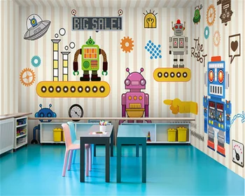 beibehang התאמה אישית של הילדים המודרנית של אופנה חדשה בנים ובנות בחדר רקע טפט קיר מסמכי עיצוב הבית papier peint