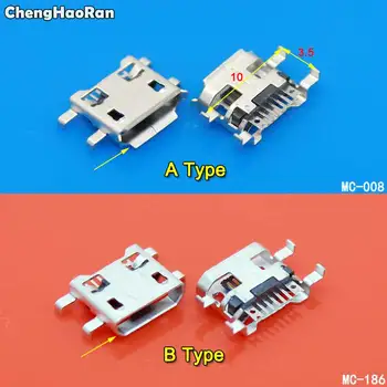 ChengHaoRan 10PCS לוח מיקרו USB Sockect מיקרו USB 5Pin ג ' ק מחבר יציאת טלפון נייד קאמארה נייד