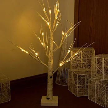 LED כסף ליבנה ענף אורות עץ לבן חם אורות לבנים ענפי חג המולד בבית מסיבת החתונה C66