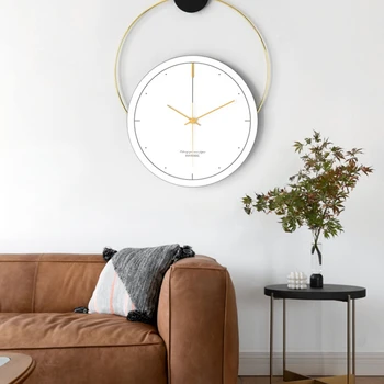 Lutou נורדי אור יוקרה שעון זמן שעון קיר הסלון אישית יצירתיות מודרנית הביתה קישוט קיר