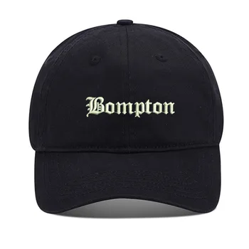 Lyprerazy כובעי בייסבול Bompton האנגלית העתיקה יוניסקס רקמה כובע בייסבול שטף כותנה רקומה כובע מתכוונן