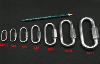 M3.5 M4 M5 M6 M8 M10 M12 פלדה קישור שרשרת מחבר,מהר להדק בורג נירוסטה climping מחמד שרשרת חוט ההשעיה לרתום
