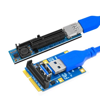 Mini PCIE ל PCI-E X4 חריץ כרטיס Riser נמל מתאם למחשב גרפיקה מחבר כרטיס עם 60 ס 