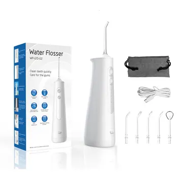 Oral Irrigator נייד שיניים מים Flosser נטענת USB סילון מים לניקוי שיניים לבחור 4 סילון טיפ 245ml 5 מצבי IPX67