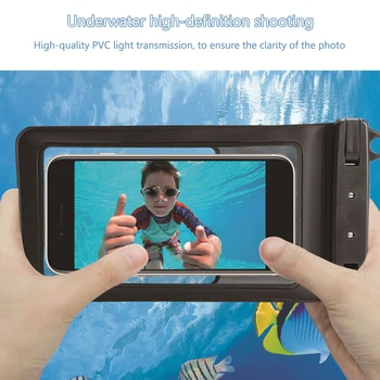 PVC טלפון כיס תלוי הטלפון עמיד מתחת למים תיק עם מים נייד קל משקל מסתובב אבזם לחופשה שחייה