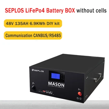 SEPLOS 48v 135ah סוללה מייסון DIY יחידת תיבת מחסנית / מתלה מסוג LiFePo4 סוללת הקופסא ללא תאים