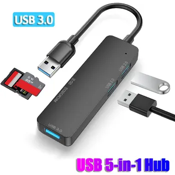 USB 3.0 HUB TF / SD 5 נמל רב מפצל מתאם OTG עבור Lenovo, HUAWEI Xiaomi Macbook USB 3.0 Hub PC