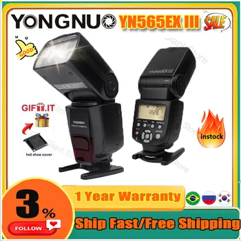 YONGNUO YN565EX III-TTL פלאש Speedlite ניקון D7500 D7200 D7100 D5600 Canon 70D 500D 550D 600D, מצלמה עבור YN600EX-RT YN568EX