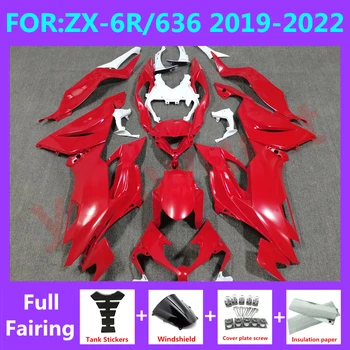 אופנוע Fairings קיט מתאים נינג ' ה ZX-6R 2019 2020 2021 2022 ZX6R zx 6r 636 19 20 21 המלא fairing טנק לכסות ערכות להגדיר אדום