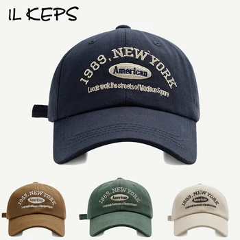 איל KEPS ניו-יורק אמריקן רקמה Wome כובע על זכר Wome כובע בייסבול של גברים כובע השמש Kpop Snapback היפ-הופ כותנה BQM267