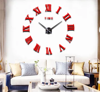 הסלון קישוט יצירתי Diy שעון קיר אישיות אמנות מראת קיר סטיק שעון השתק שעון אופנה שעון עיצוב חדר