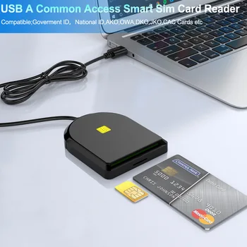 חצי סיבוב USB-SIM קורא כרטיסים חכמים עבור בנק כרטיס IC/ID EMV SD TF MMC Cardreaders USB-CCID ISO 7816 עבור Windows 7 8 10 Linux OS