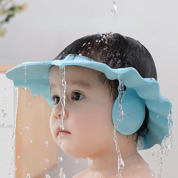 כספת מקלחת שמפו רחצה אמבטיה להגן רך כובע כובע לתינוק לשטוף את השיער מגן Bebes ילדים רחצה מקלחת כובע כובע ילדים