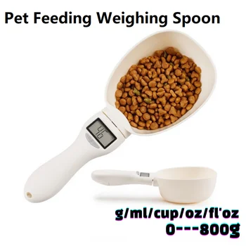 מזון לחיות מחמד מידה אלקטרוניים כלי מדידה חדש הכלב החתול קערת האכלה בכפית מדידה המטבח בקנה מידה תצוגה דיגיטלית 250ml