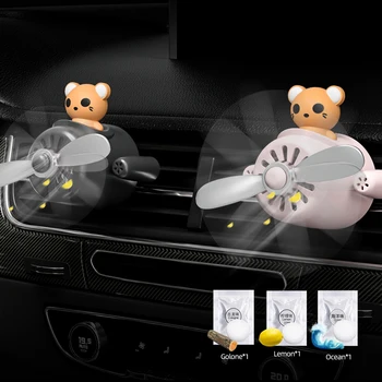 מיזוג אוויר לרכב לשקע ארומתרפיה קריקטורה חמוד מדחף קטן אוהד טייס בושם מטהר אוויר הפנים המכונית אביזרים