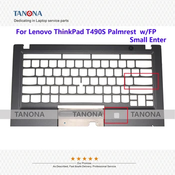 מקורי חדש 02DM407 AM1BR000400 Blk עבור Lenovo ThinkPad T490S Palmrest מקלדת לוח רישיות העליון במקרה w/ FPR קטן Enter