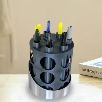 מתקן לעטים חסון חלקה יתרון רב תאים דיו מברשת עיפרון התיק ציוד משרדי מחזיק עט עיפרון לעמוד