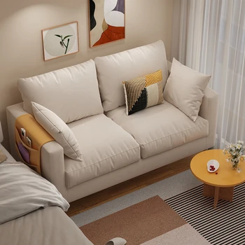 נורדי כפול ספה חדר השינה דירה קטנה מודרני פשוט בד הספה באינטרנט סלבריטאים השכרה חנות בגדים קטנה הספה