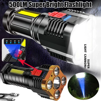 נייד פנס LED נטענת USB 500LM קמפינג עובד אור קוב המנורה מובנה Battert משולבת פנס חיצוני