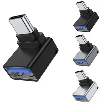 סגסוגת אלומיניום מחבר זווית ישרה מחשב נייד מתאם OTG USB-C ל-USB 3.0 USB Type-C ממיר