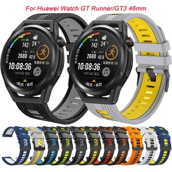 סיליקון רצועה עבור Huawei לצפות GT רץ/GT 3 46mm/GT 2/2e/3/Pro Smartwatch המקורי 22mm ספורט עמיד למים כף היד צמיד הלהקה