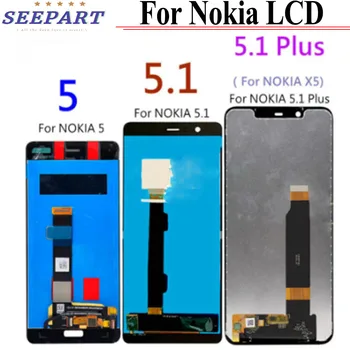 עבור Nokia 5.1 תצוגת LCD מסך מגע דיגיטלית טה 1024 1027 1044 1053 1008 1030 1109 עבור Nokia 5 5.1 בנוסף LCD X5 מסך
