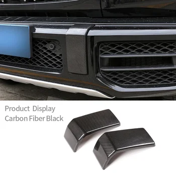 עבור מרצדס G-Class W463 G63 2019-2020 אמיתי סיבי פחמן המכונית הפגוש הקדמי קישוט מדבקה לרכב אביזרים חיצוניים