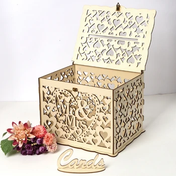 עץ אמנות לייזר גילוף הולו עץ החתונה כרטיס ברכה תיבת יצירתי קישוט מוצרי עץ עיצוב
