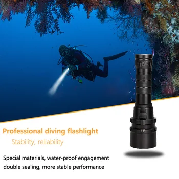 צלילה לפיד עמיד למים מקצועי LED אמפיבי לפיד רב תכליתיים, סוללות נטענות הביתה צלילה אור חזק טיולים חיצוני