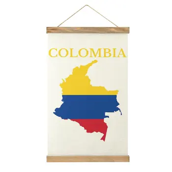 קולומביה דגל המפה לצייר המשרד לתליית תמונות קנבס תלויה תמונה יצירתי מצחיק בסגנון לתלות תמונות