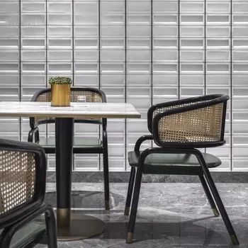 קש מלא עץ כסאות אוכל יפני בסגנון רטרו בודד כסאות אוכל משענת הכורסה מסעדה Cadeira פריטים ביתיים