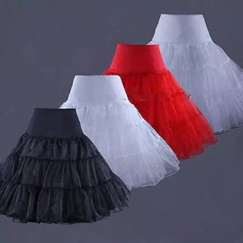 שחור, אדום או לבן לוליטה תחתוניות ילדה אישה קצר Underskirt קרינולינה פטיט המעיל Peticoat Pettycoat